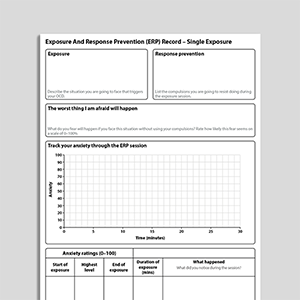 Exposure And Response Prevention (ERP) Record – Single Exposure