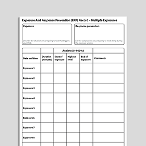 Exposure And Response Prevention (ERP) Record – Multiple Exposures