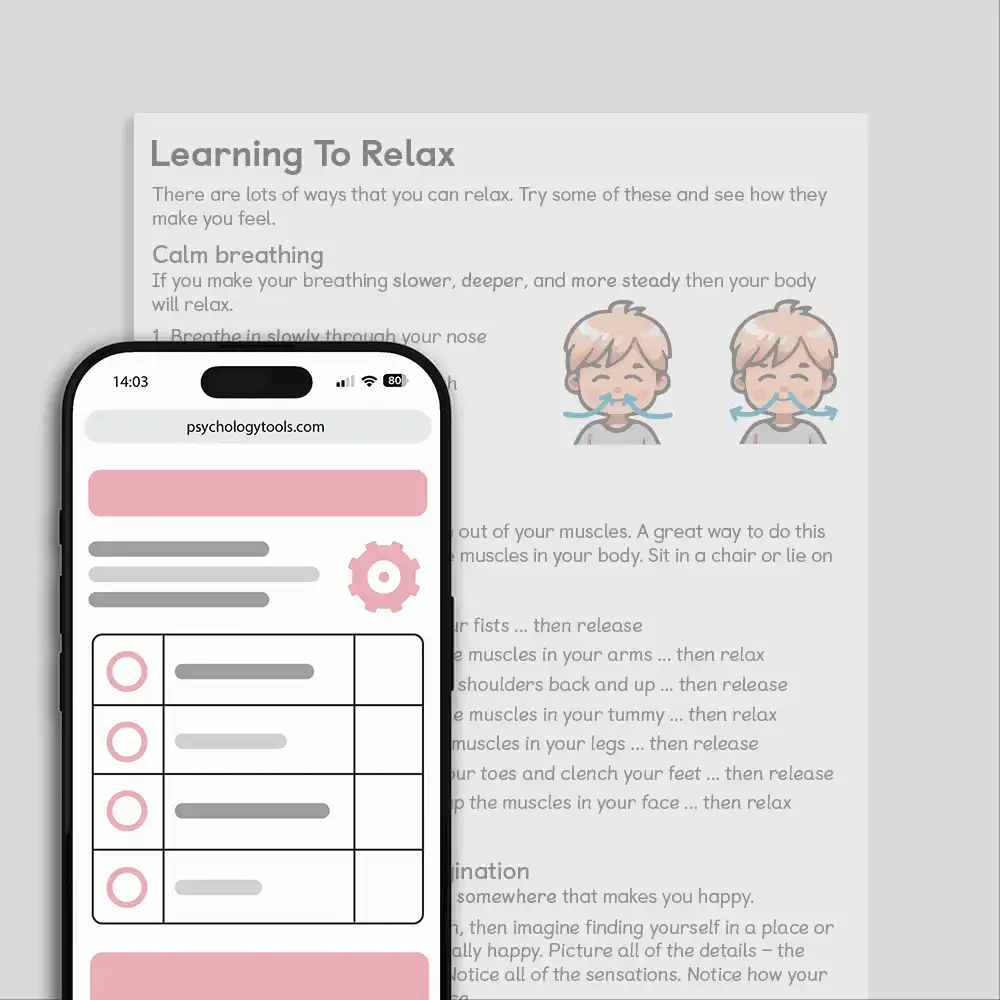 Psychology Tools resource: Learning To Relax (CYP)
