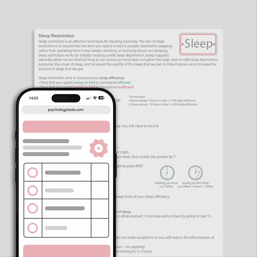 Psychology Tools resource: Sleep Restriction