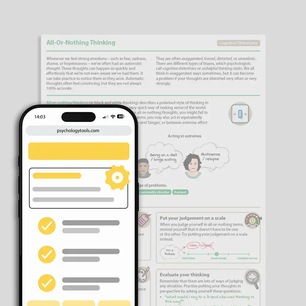 Psychology Tools resource: All-Or-Nothing Thinking