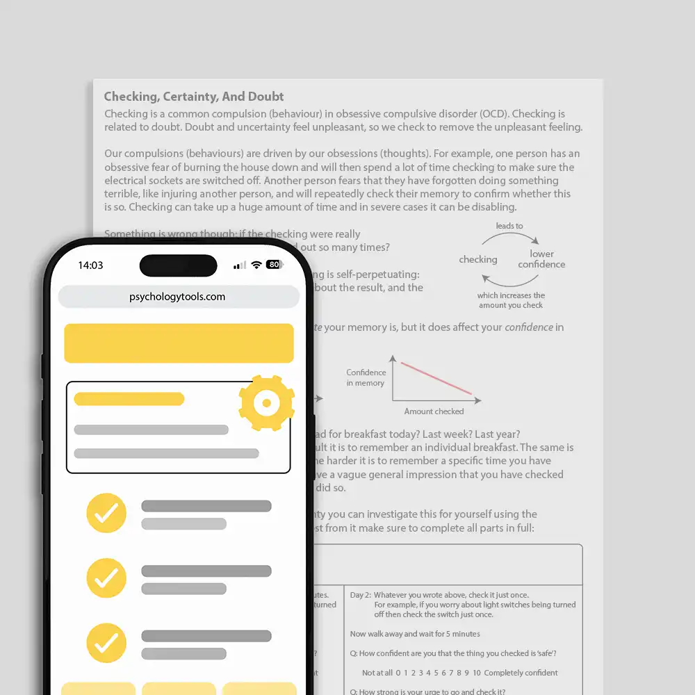 Psychology Tools resource: Checking Certainty And Doubt