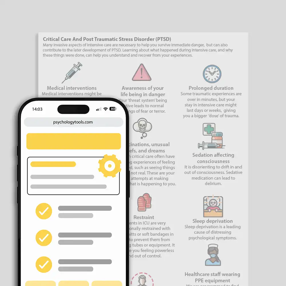 Psychology Tools resource: Critical Care And PTSD
