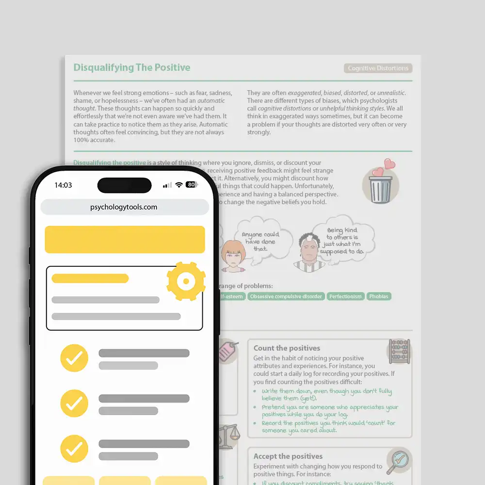 Psychology Tools resource: Disqualifying The Positive