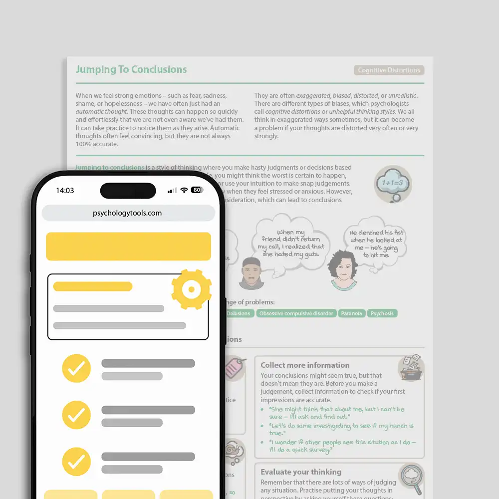 Psychology Tools resource: Jumping To Conclusions
