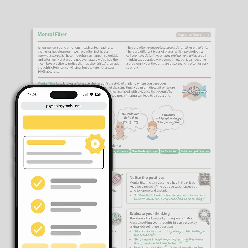 Psychology Tools resource: Mental Filter