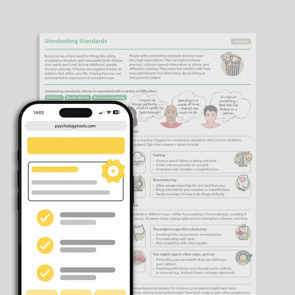 Psychology Tools resource: Unrelenting Standards