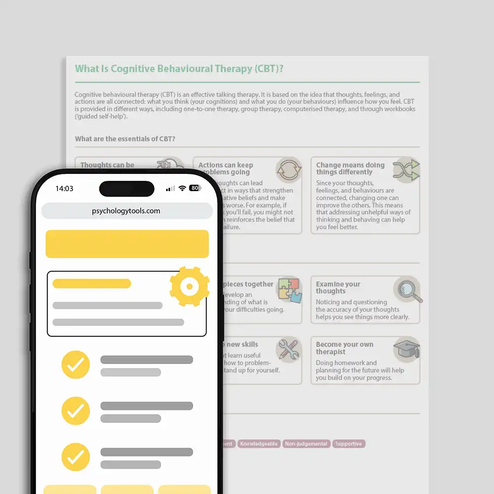 Psychology Tools resource: What Is Cognitive Behavioral Therapy (CBT)?