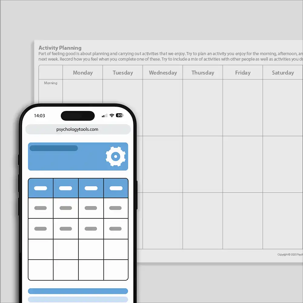 Psychology Tools resource: Activity Planning