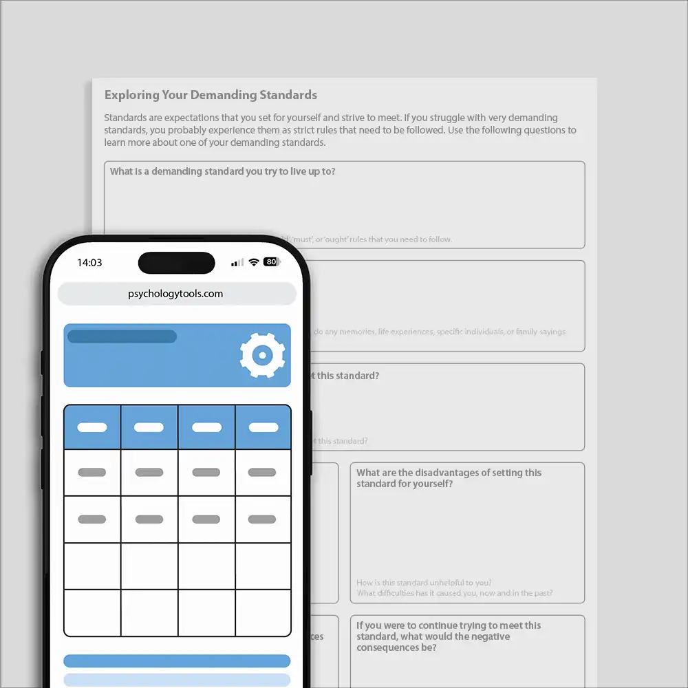 Psychology Tools resource: Exploring Your Demanding Standards