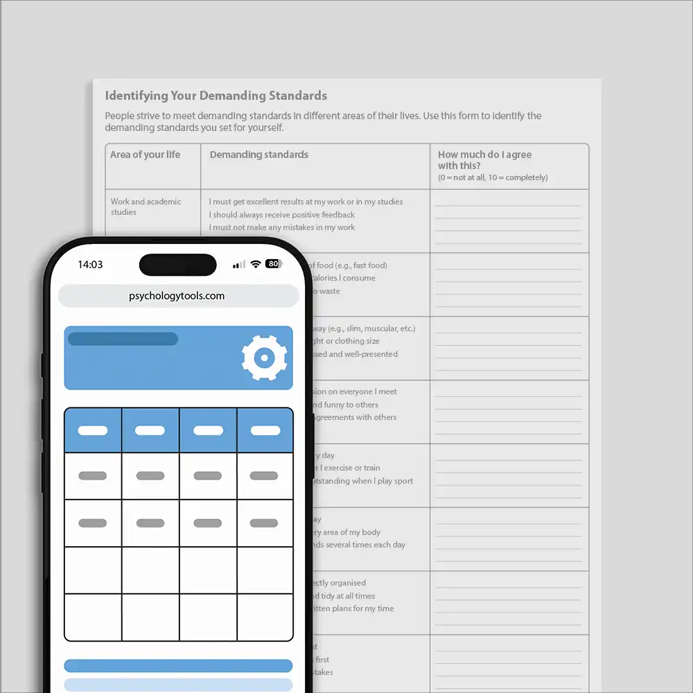 Psychology Tools resource: Identifying Your Demanding Standards