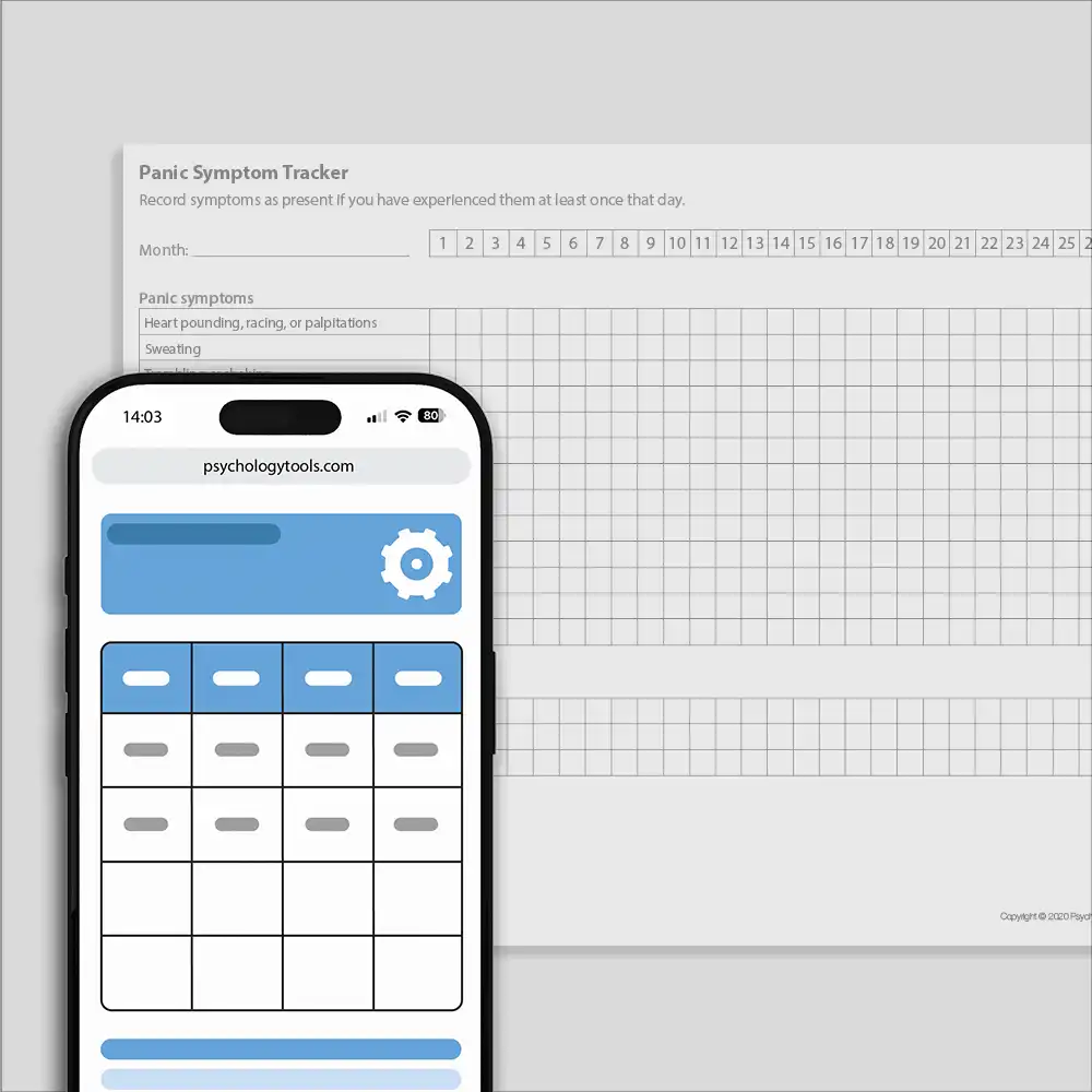 Psychology Tools resource: Panic Symptom Tracker