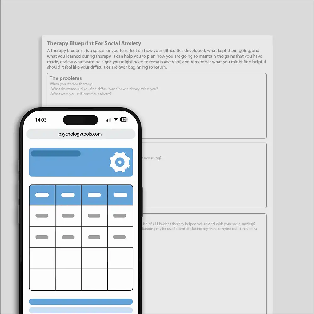 Psychology Tools resource: Therapy Blueprint For Social Anxiety