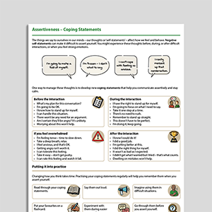 Assertiveness – Coping Statements