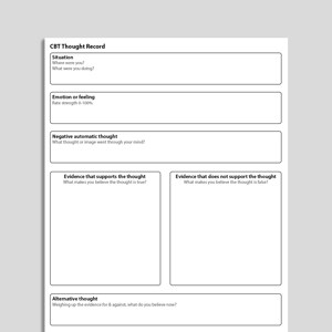 CBT Thought Record Portrait